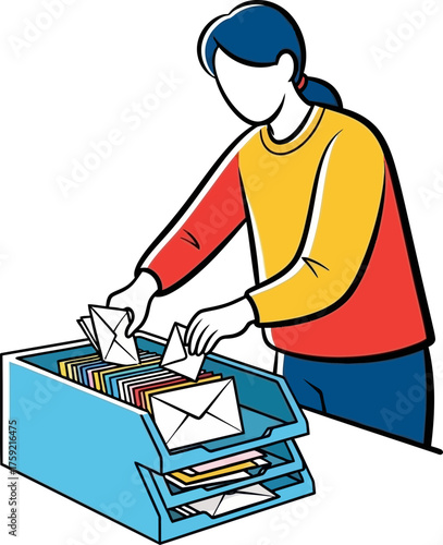 mailroom maestro expertly sorting correspondence for optimal business operations daily