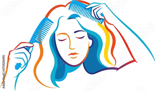 colorful strokes embracing radiant hair care and personal style flow