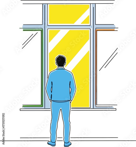 bright prospects beckon a solitary figure stands, embracing future vision