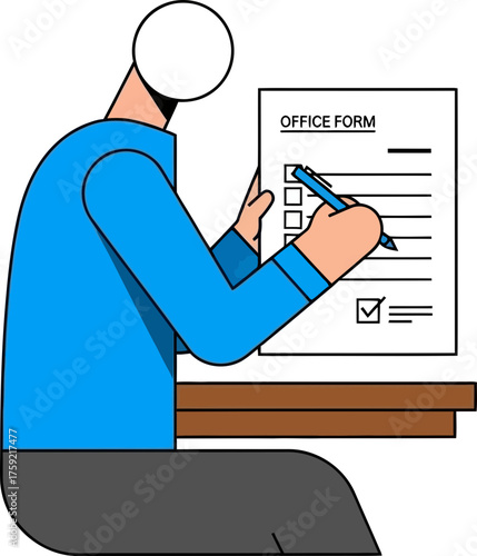 process in motion methodical completion of essential paperwork for administrative clarity