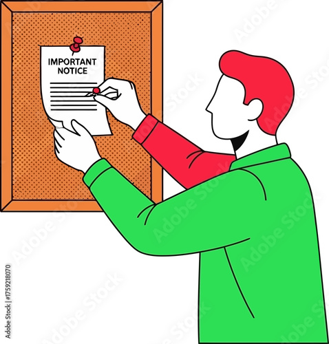 sharing essential news man posts vital information publicly