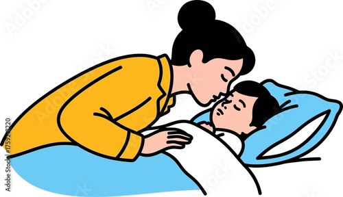 quiet devotion parents tender kiss guards childs sweet dreams