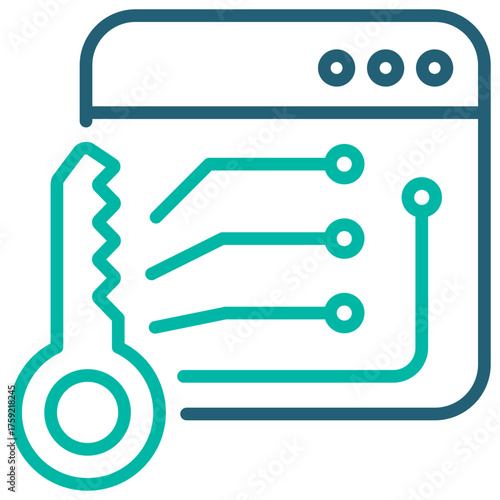 Access Outline Blue Icon