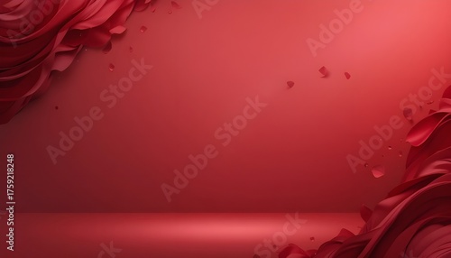 "Abstract Luxury Gradient Red Studio Background with Elegant Lighting for Product Display Banner"