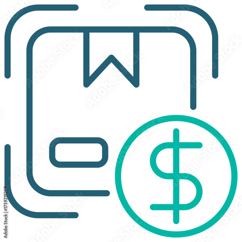 Trade Outline Blue Icon