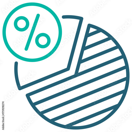 Quota Outline Blue Icon