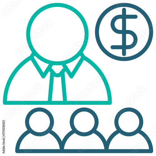 Monopoly Outline Blue Icon