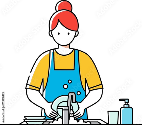 quiet moments of domestic duty, ensuring a spotless and organized home