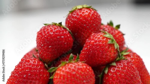 strawberries on a white background