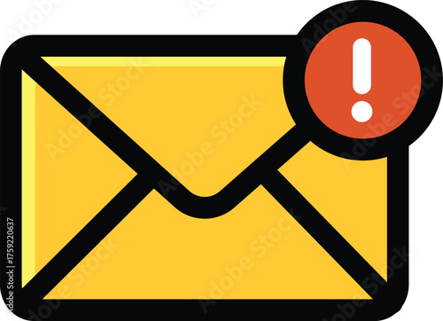 This design concept of a notification on a new mail icon is perfect for emailrelated web or app interfaces. Engage users effectively.