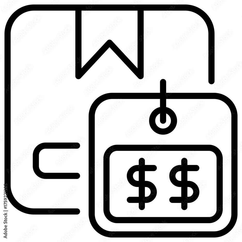 Obraz premium Pricing Outline Icon