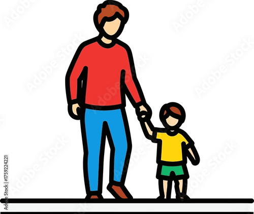 shared path guiding hand, youngsters journey, futures promise, together always