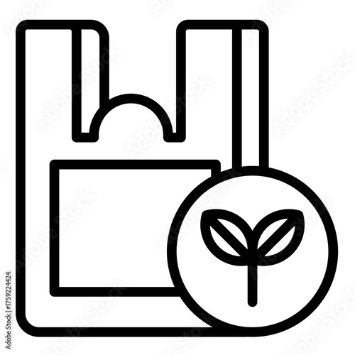 Eco Bag  Icon Element For Design
