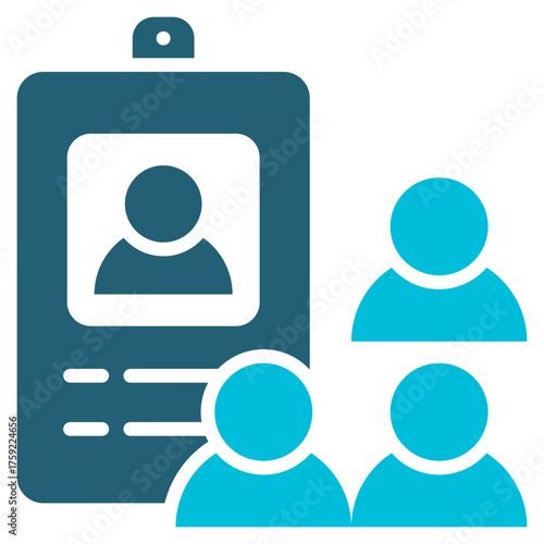 Membership Glyph Blue Icon