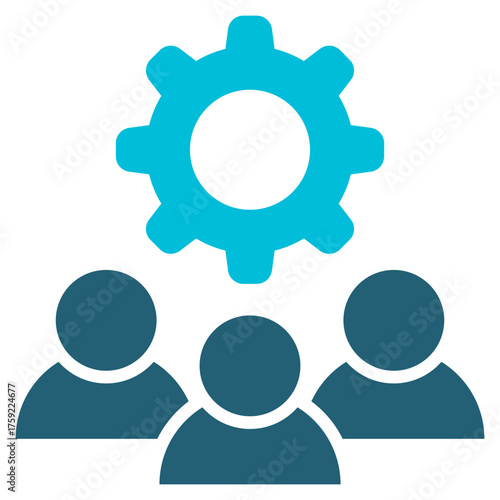 Organization Glyph Blue Icon