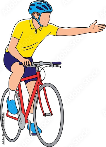 cyclists clear signal, guiding the path forward with confident direction