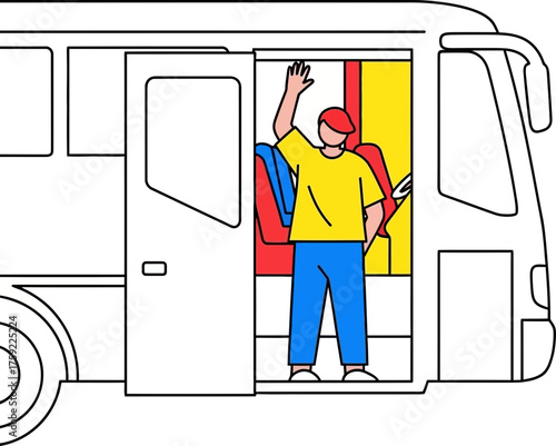 waving welcome aboard your journey begins with a friendly greeting