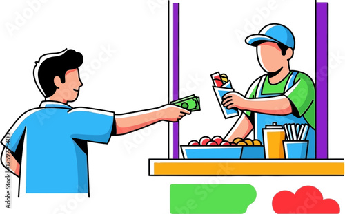 local marketplace seamless payment for a quick, satisfying street snack