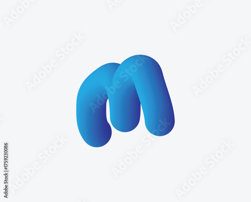 m logo vector , critive modern minimal m logo design, unique and 3d m logo icon, new company m logo