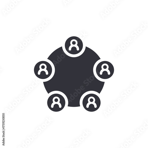 Connected People Network Collaboration Group Icon Graphic