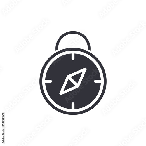 Compass Navigation Sign Icon Adventure Direction Tool