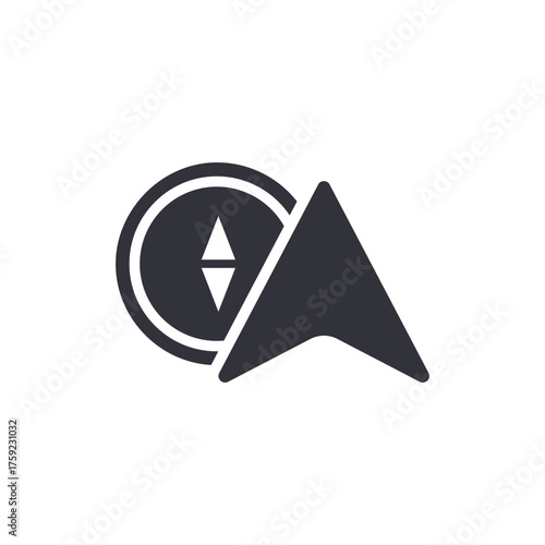 Navigation Symbol For Direction Or Arrow Route Guidepost