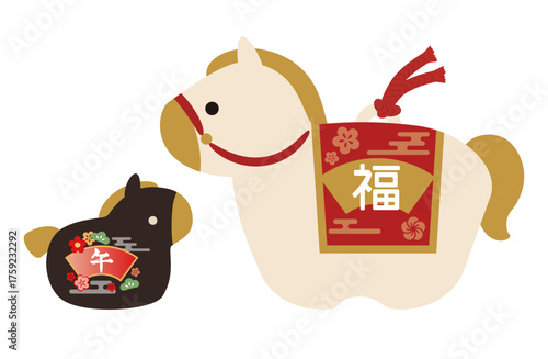 午の土鈴　干支の置物
