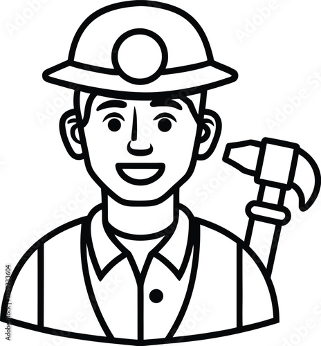 construction worker with helmet