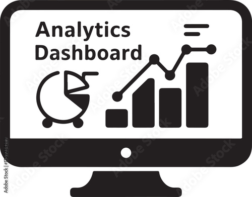 Computer screen displaying analytics dashboard with charts