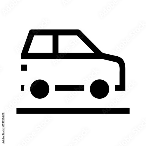 Car sign indicating parking or transportation service