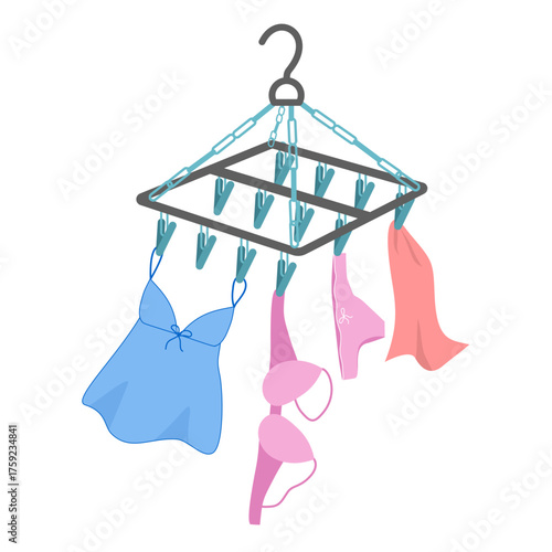 Clip Hanger Drying Rack for Underwear and Lingerie