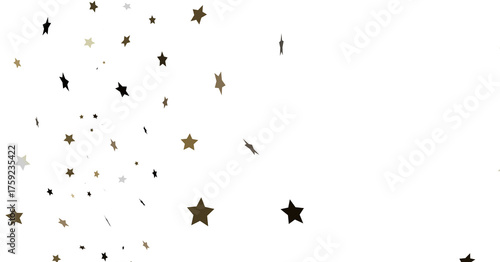 Scattered Stars on White Ba...