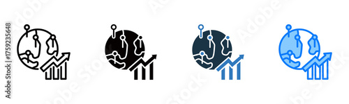 Emerging Markets icon multiple style 