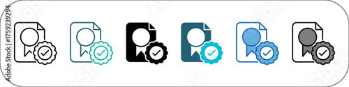 License Icon Pack Multistyle Illustration