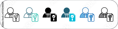 Supervisor Icon Pack Multistyle Illustration