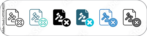 Waiver Icon Pack Multistyle Illustration