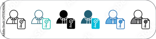Authorizer Icon Pack Multistyle Illustration