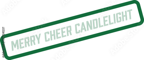 Elegant green stamp featuring MERRY CHEER CANDLELIGHT perfect for warm holiday evenings and cozy celebrations