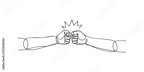 Two Fists Bumping With Energy Symbol