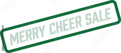 Exciting holiday cheer sale stamp promoting festive shopping discounts and seasonal retail deals