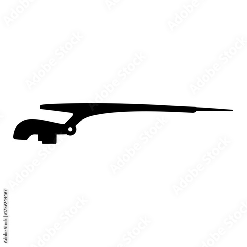 black and white silhouette vector icon of Car wipers on white background