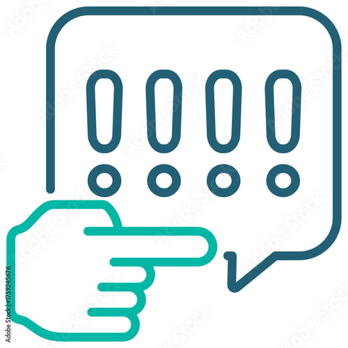 Command Outline Blue Icon