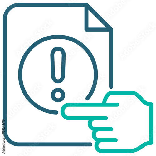 Instruction Outline Blue Icon