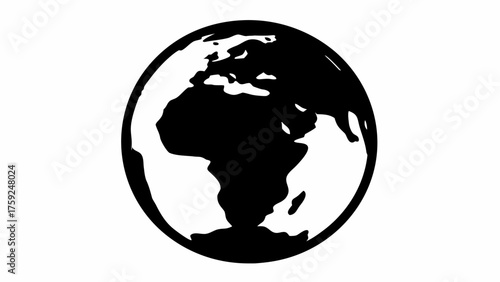 Striking earth globe illustration ideal for global business, travel, or environmental awareness themes