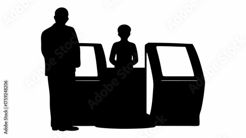 Efficient airport check in with self service kiosk for modern travel convenience and streamlined experience