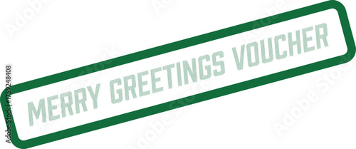 Commercial Merry Greetings Voucher Stamp for Seasonal Discounts and Gift Certificates