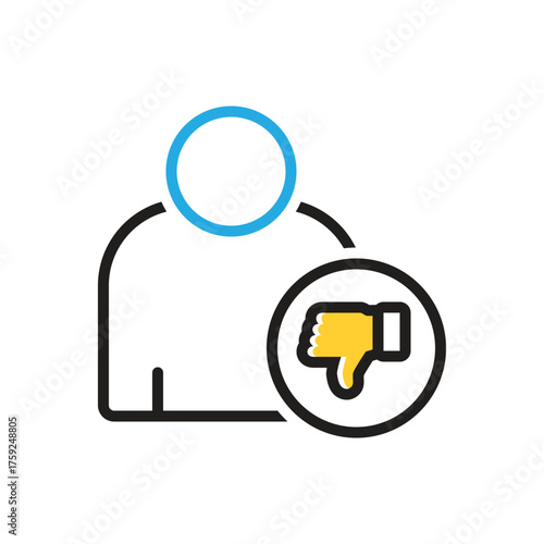 Multi color icon for criticize