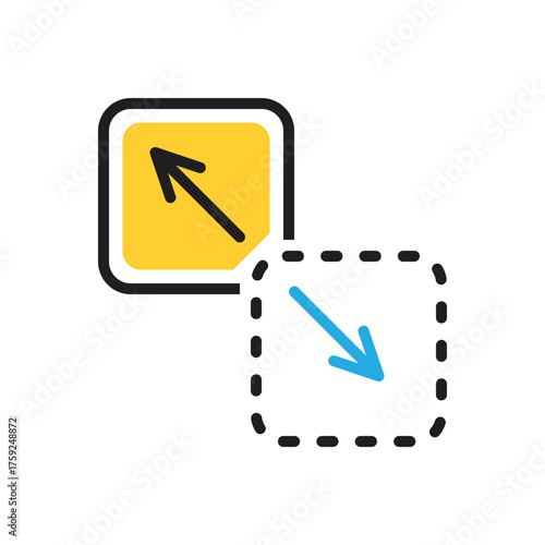 Multi color icon for drag