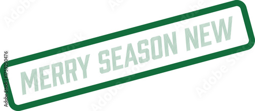 Vibrant green Merry Season New stamp for businesses launching exciting holiday products and services