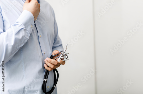 Close-up of a doctor in a b...